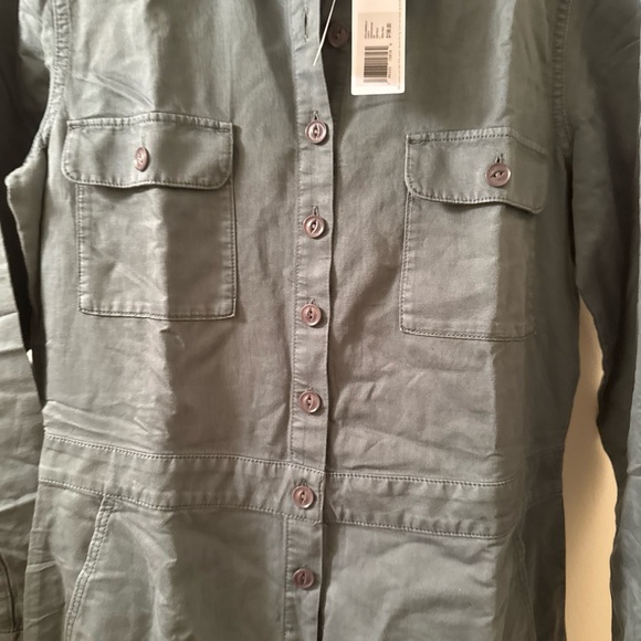 Outerknown S.E.A. Jumpsuit  Button Front Romper One Piece khaki sz s 198 - Picture 5 of 7